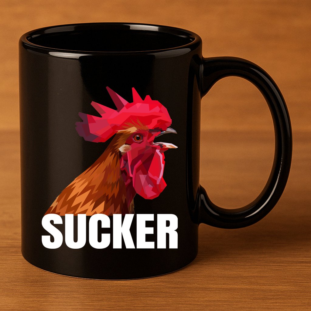 Cock Sucker Funny Rooster Joke 11oz C Handle Ceramic Mug