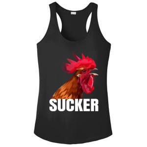 Cock Sucker Funny Rooster Joke Ladies PosiCharge Competitor Racerback Tank