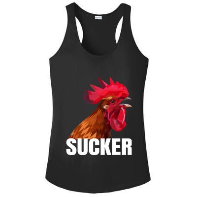 Cock Sucker Funny Rooster Joke Ladies PosiCharge Competitor Racerback Tank