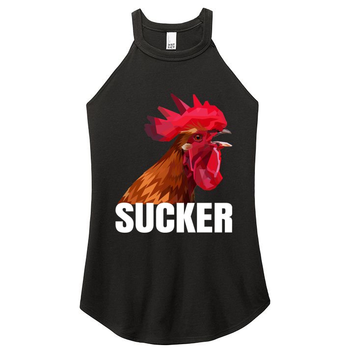 Cock Sucker Funny Rooster Joke Women's Perfect Tri Rocker Tank