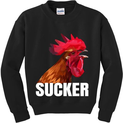 Cock Sucker Funny Rooster Joke Kids Sweatshirt