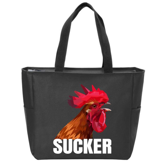 Cock Sucker Funny Rooster Joke Zip Tote Bag