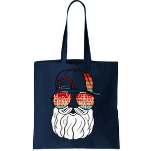 Cool Santa Face Retro Sunglasses Xmas Tee Tote Bag