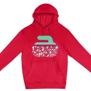 Curling Ston For Curler Curling Player Boy Curling Premium Pullover Hoodie