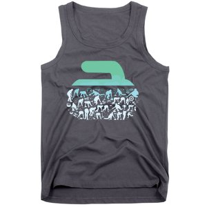 Curling Ston For Curler Curling Player Boy Curling Tank Top