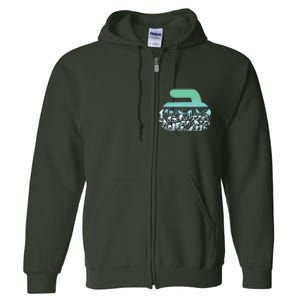 Curling Ston For Curler Curling Player Boy Curling Full Zip Hoodie