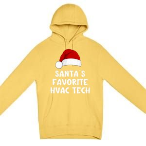 Christmas SantaS Favorite Hvac Tech Funny Pajama Technician Cute Gift Premium Pullover Hoodie