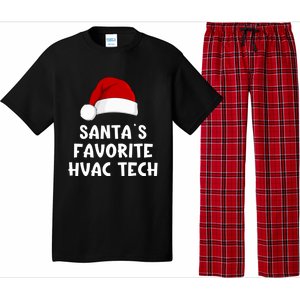 Christmas SantaS Favorite Hvac Tech Funny Pajama Technician Cute Gift Pajama Set