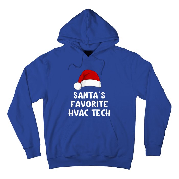 Christmas SantaS Favorite Hvac Tech Funny Pajama Technician Cute Gift Hoodie