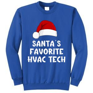 Christmas SantaS Favorite Hvac Tech Funny Pajama Technician Cute Gift Sweatshirt