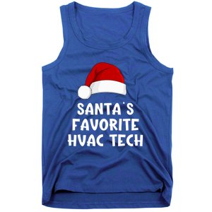 Christmas SantaS Favorite Hvac Tech Funny Pajama Technician Cute Gift Tank Top