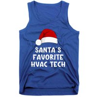 Christmas SantaS Favorite Hvac Tech Funny Pajama Technician Cute Gift Tank Top