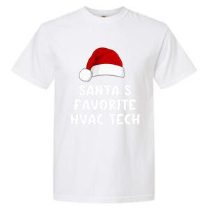 Christmas SantaS Favorite Hvac Tech Funny Pajama Technician Cute Gift Garment-Dyed Heavyweight T-Shirt