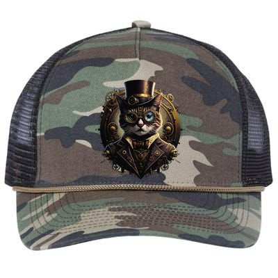 Cat Steampunk Fashion Vintage Victorian Style Retro Rope Trucker Hat Cap