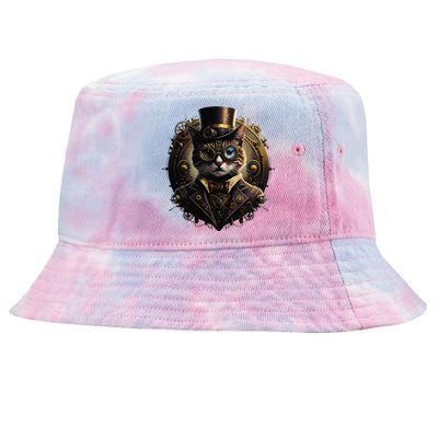 Cat Steampunk Fashion Vintage Victorian Style Tie-Dyed Bucket Hat