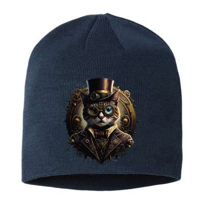 Cat Steampunk Fashion Vintage Victorian Style Sustainable Beanie