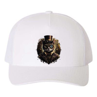 Cat Steampunk Fashion Vintage Victorian Style Yupoong Adult 5-Panel Trucker Hat