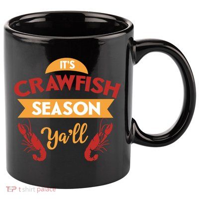 Crawfish Season Funnt Vintage Boil Party Southern Cooking Gift 11oz C Handle Ceramic Mug