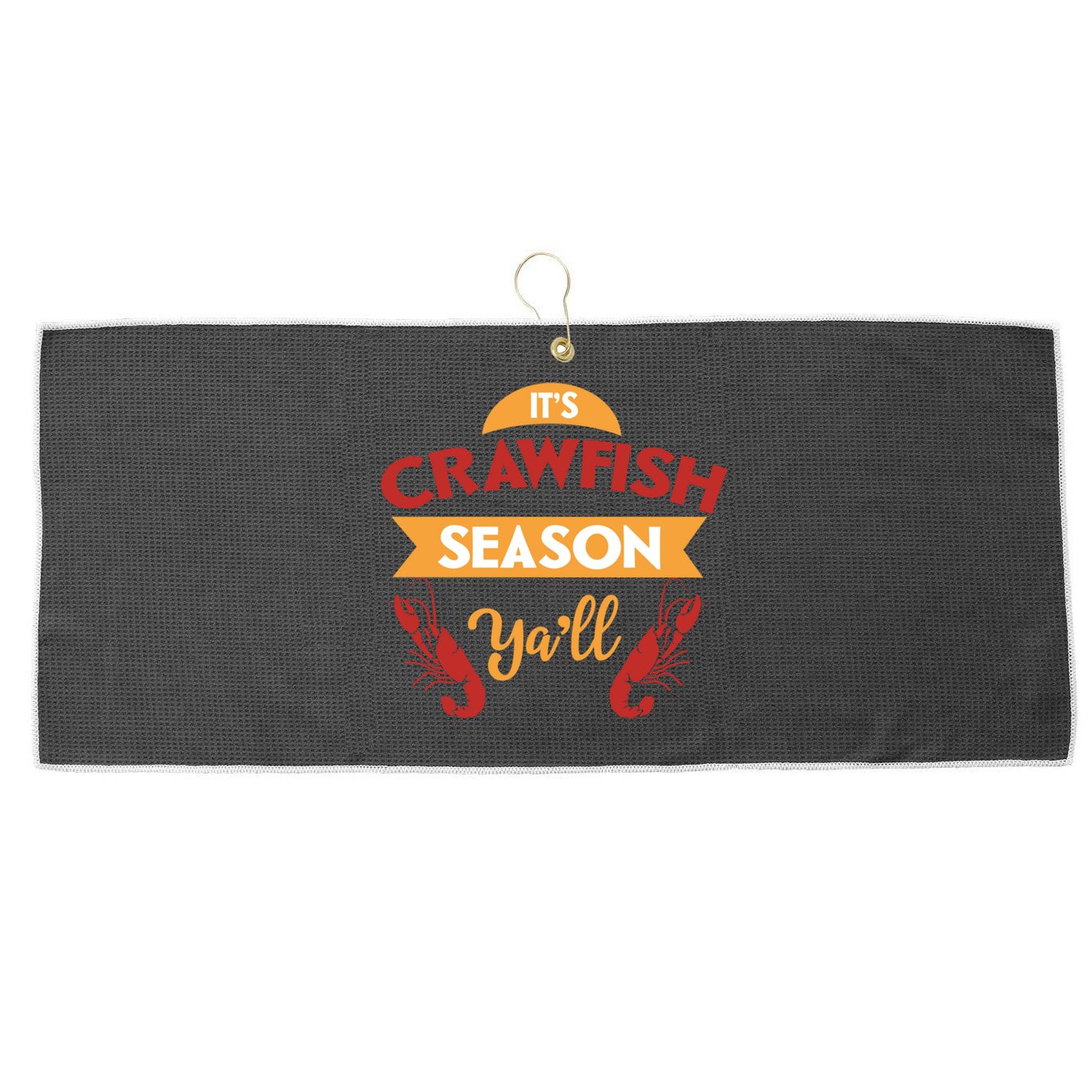 Crawfish Season Funnt Vintage Boil Party Southern Cooking Gift Large Microfiber Waffle Golf Towel