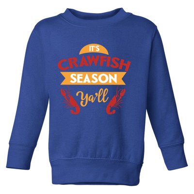 Crawfish Season Funnt Vintage Boil Party Southern Cooking Gift Toddler Sweatshirt