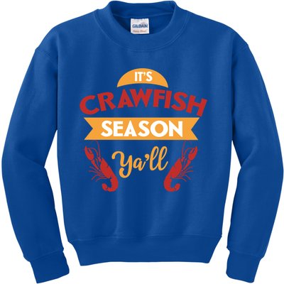 Crawfish Season Funnt Vintage Boil Party Southern Cooking Gift Kids Sweatshirt