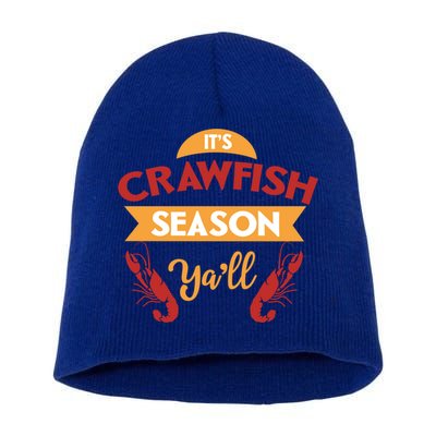 Crawfish Season Funnt Vintage Boil Party Southern Cooking Gift Short Acrylic Beanie