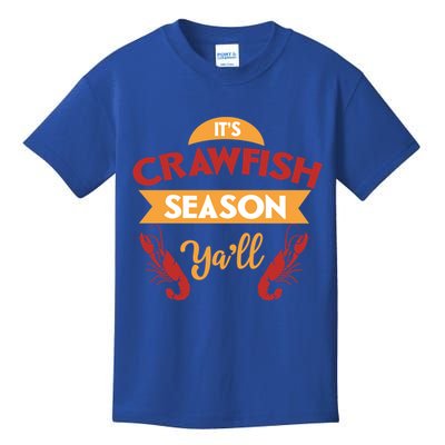 Crawfish Season Funnt Vintage Boil Party Southern Cooking Gift Kids T-Shirt
