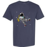 Cool Saxophone For Men Women Astronaut Jazz Musician Players Garment-Dyed Heavyweight T-Shirt