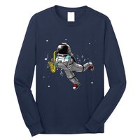 Cool Saxophone For Men Women Astronaut Jazz Musician Players Long Sleeve Shirt