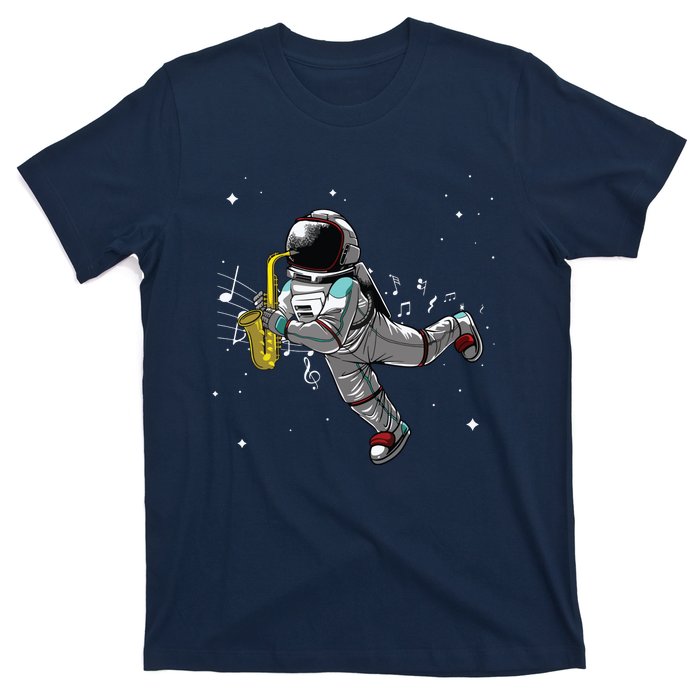 Cool Saxophone For Men Women Astronaut Jazz Musician Players T-Shirt