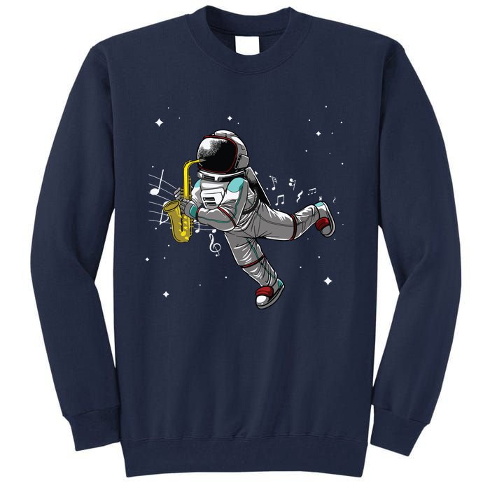 Cool Saxophone For Men Women Astronaut Jazz Musician Players Tall Sweatshirt