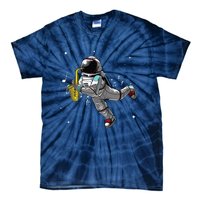 Cool Saxophone For Men Women Astronaut Jazz Musician Players Tie-Dye T-Shirt