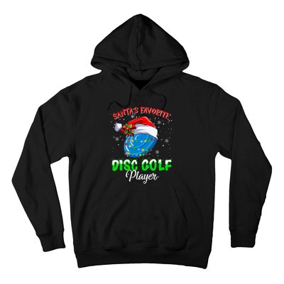 Cute Santa's Favorite Disc Golf Player Fun Christmas Pajama Hoodie