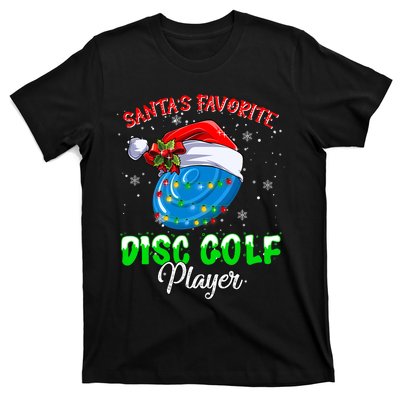 Cute Santa's Favorite Disc Golf Player Fun Christmas Pajama T-Shirt