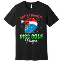 Cute Santa's Favorite Disc Golf Player Fun Christmas Pajama Premium T-Shirt