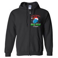 Cute Santa's Favorite Disc Golf Player Fun Christmas Pajama Full Zip Hoodie