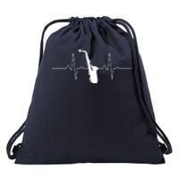 Cool Saxophone For Men Women Jazz Blues Music Band Heartbeat Drawstring Bag