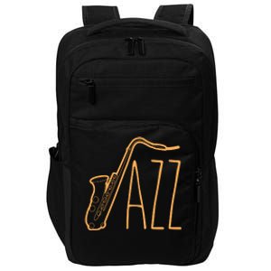 Cool Saxophone For Men Women Jazz Music Band Musician Player Impact Tech Backpack