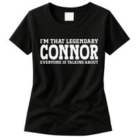 Connor Surname Funny Team Family Last Name Connor Womens T-Shirt