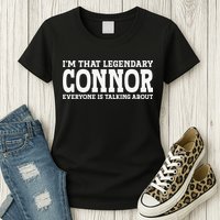Connor Surname Funny Team Family Last Name Connor Womens T-Shirt