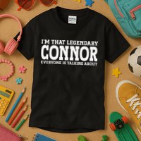 Connor Surname Funny Team Family Last Name Connor Kids T-Shirt