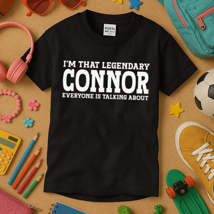 Connor Surname Funny Team Family Last Name Connor Kids T-Shirt