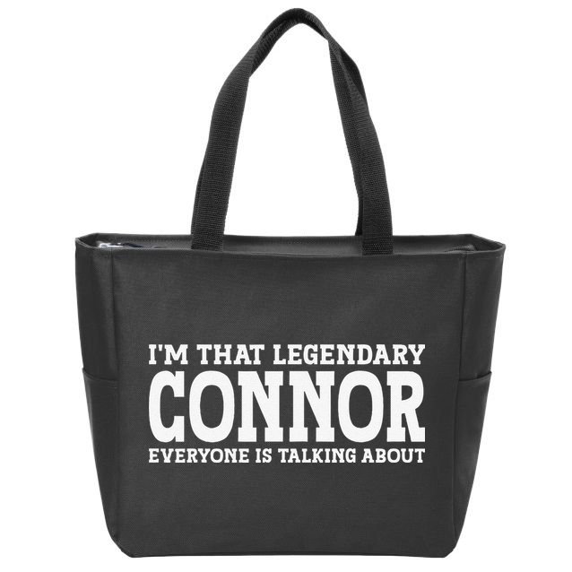 Connor Surname Funny Team Family Last Name Connor Zip Tote Bag