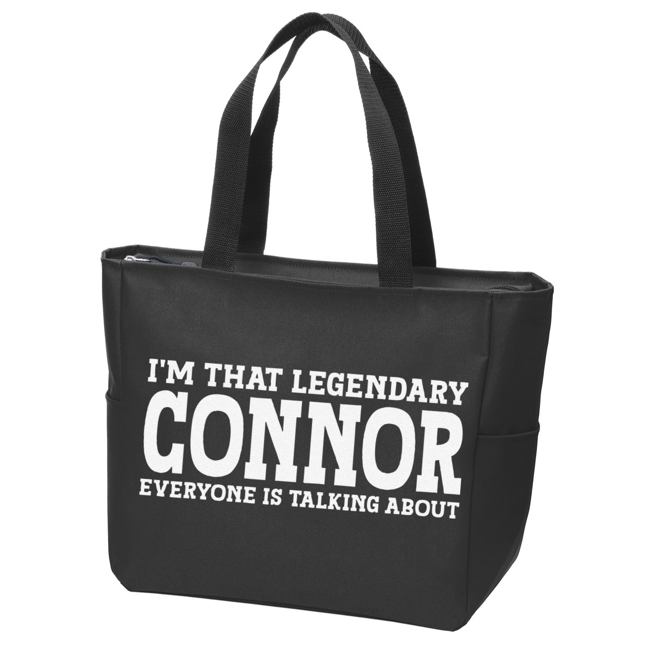 Connor Surname Funny Team Family Last Name Connor Zip Tote Bag