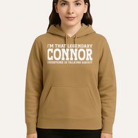 Connor Surname Funny Team Family Last Name Connor Hoodie