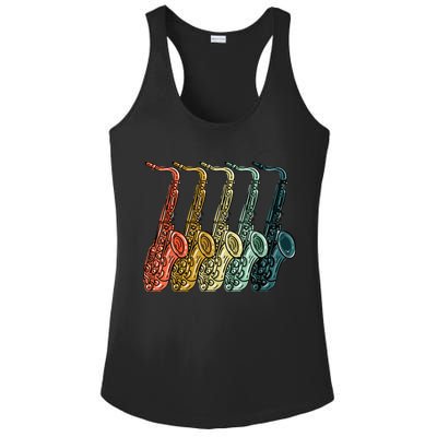 Cool Saxophone For Men Women Vintage Saxophone Player Ladies PosiCharge Competitor Racerback Tank