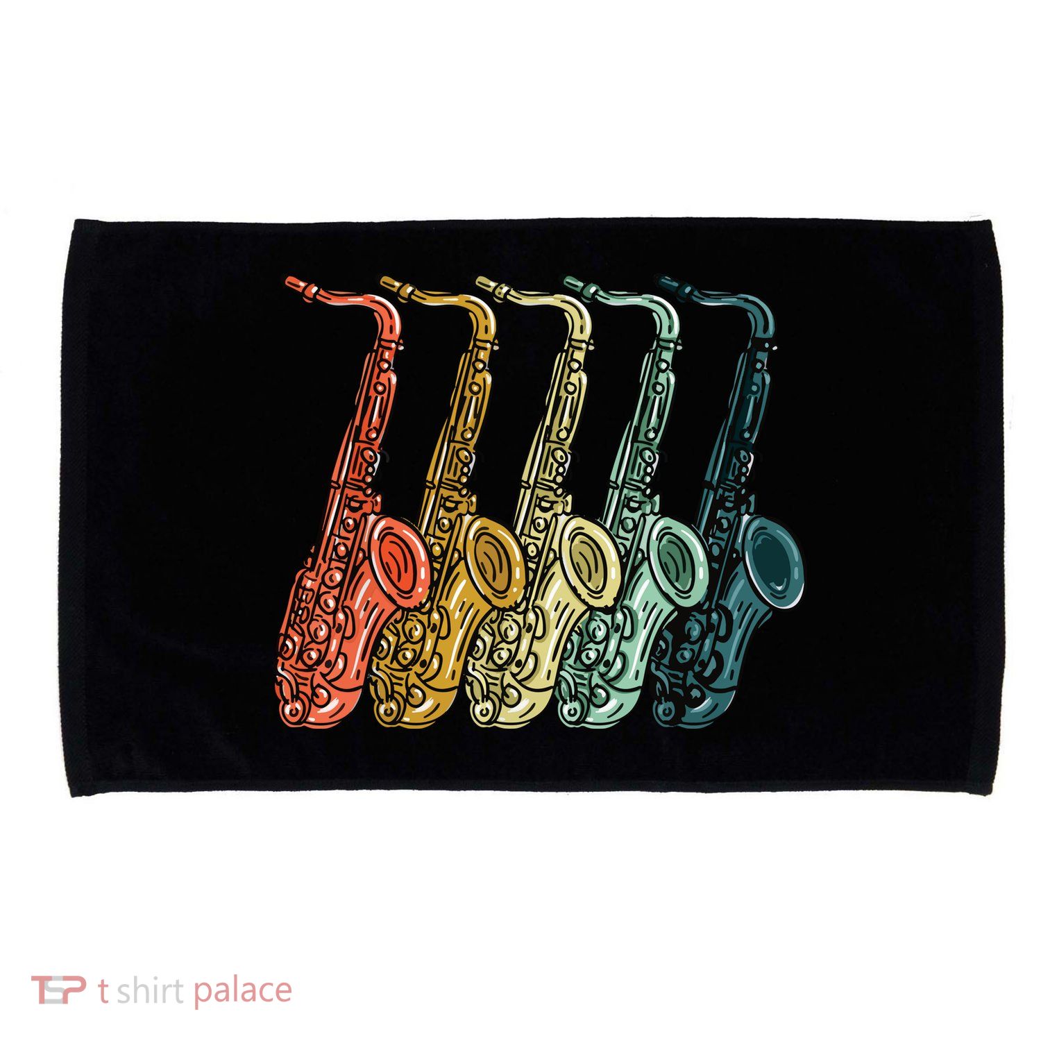 Cool Saxophone For Men Women Vintage Saxophone Player Microfiber Hand Towel