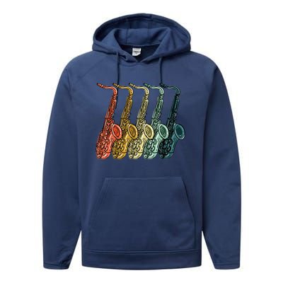 Cool Saxophone For Men Women Vintage Saxophone Player Performance Fleece Hoodie