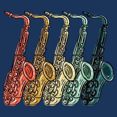 Cool Saxophone For Men Women Vintage Saxophone Player T-Shirt