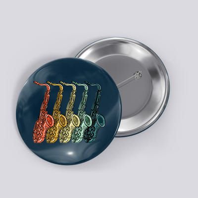 Cool Saxophone For Men Women Vintage Saxophone Player Button